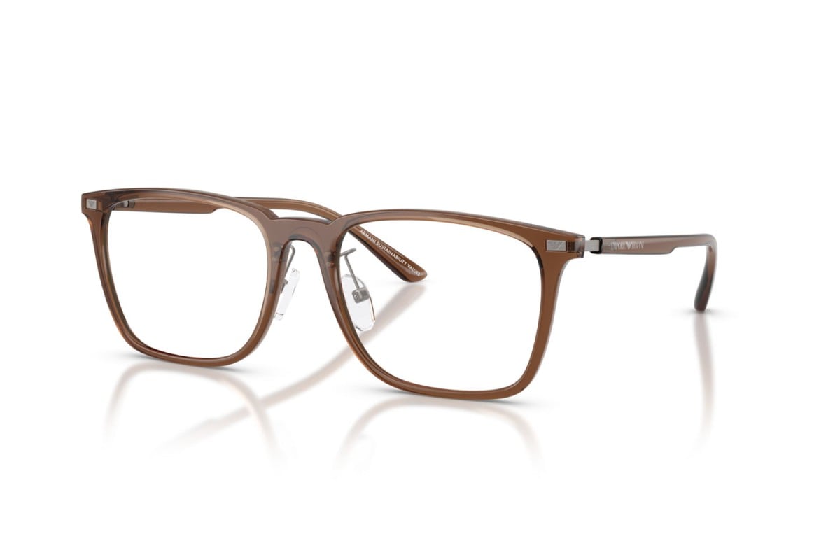 OCCHIALE DA VISTA UNISEX | EMPORIO ARMANI EA 3263D - 6282 MARRONE TRASPARENTE LUCIDO - CALIBRO 55