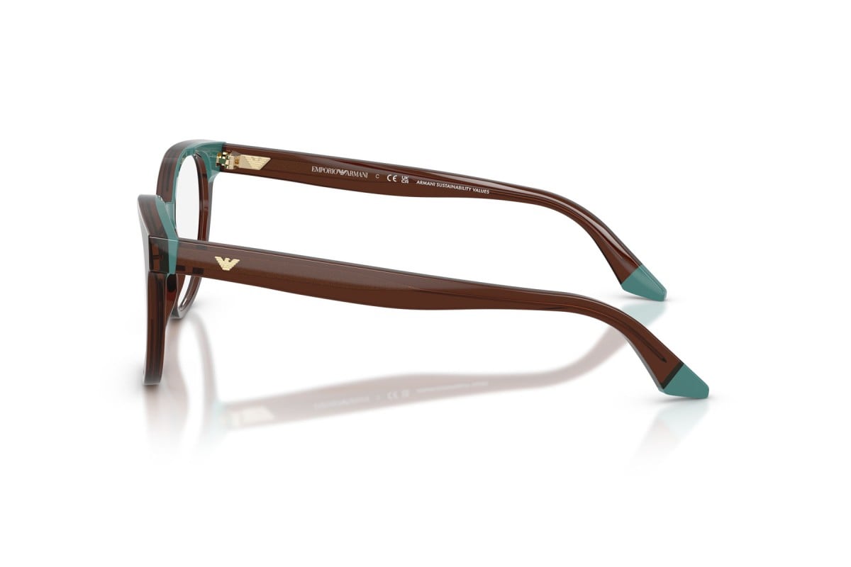 OCCHIALE DA VISTA DONNA | EMPORIO ARMANI EA 3274 - 6318 MARRONE/VERDE ACQUA TRASPARENTE - CALIBRO 50