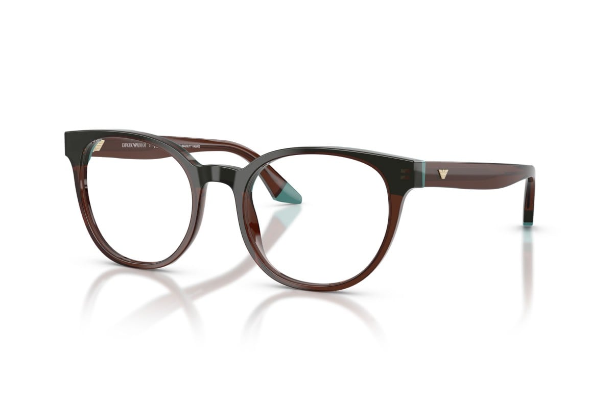 OCCHIALE DA VISTA DONNA | EMPORIO ARMANI EA 3274 - 6318 MARRONE/VERDE ACQUA TRASPARENTE - CALIBRO 50