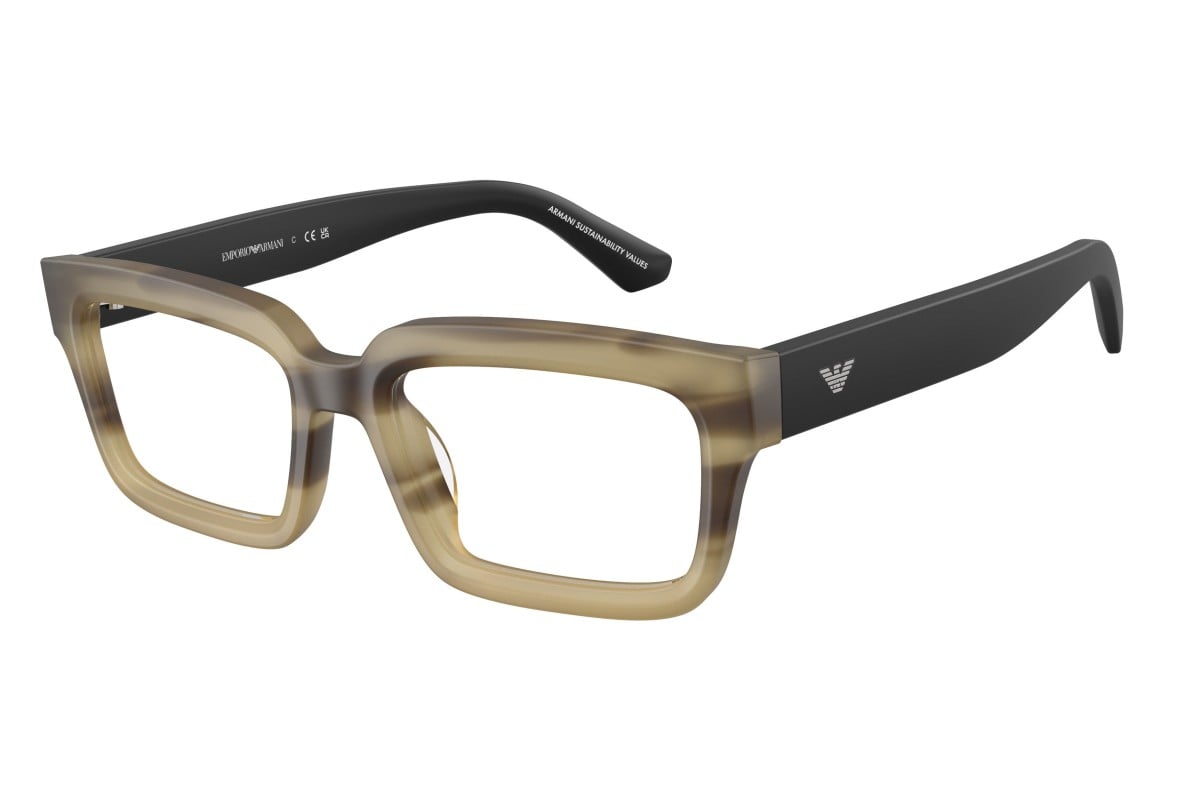 OCCHIALE DA VISTA UNISEX | EMPORIO ARMANI EA 3277U - 6369 VERDE AVANA STRIATO - CALIBRO 52