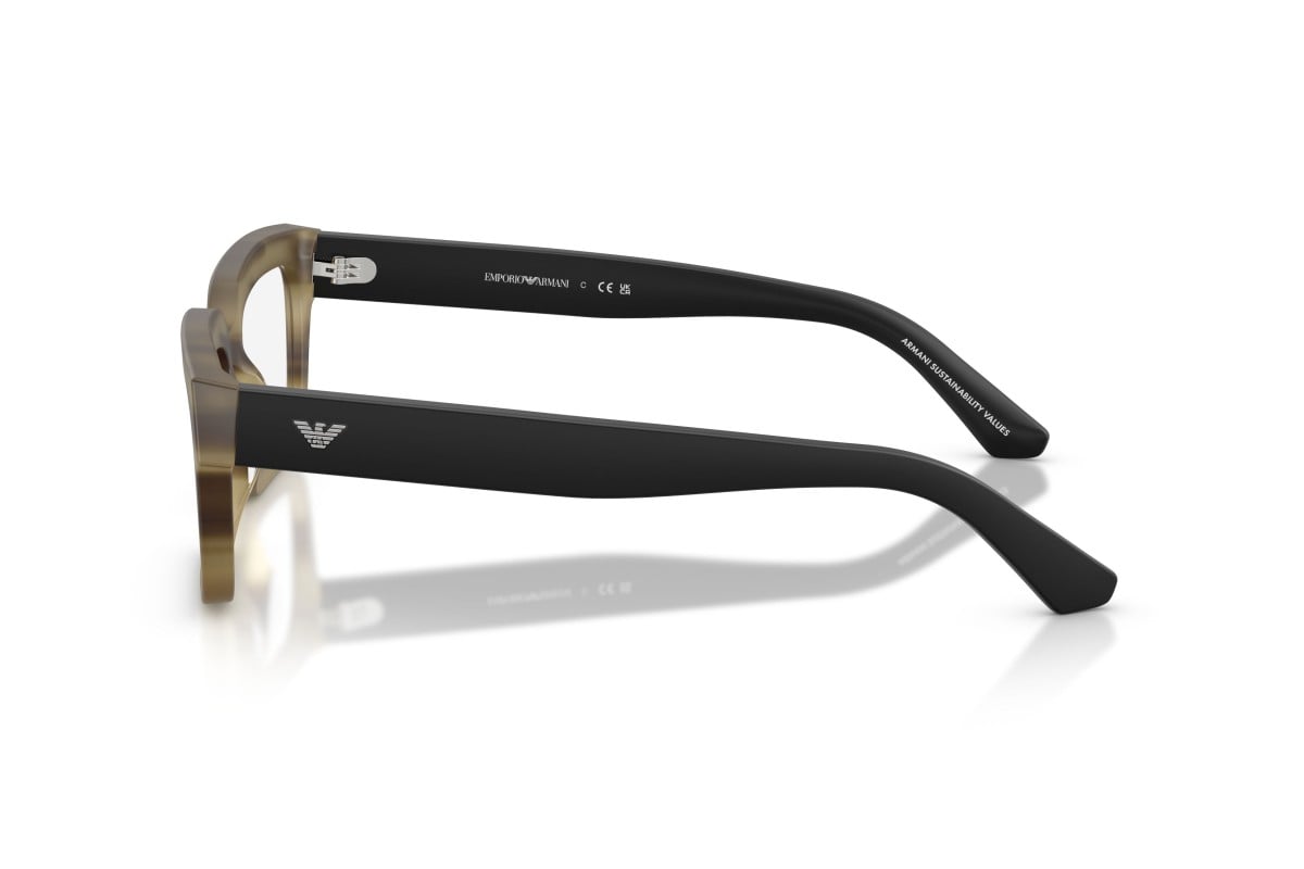 OCCHIALE DA VISTA UNISEX | EMPORIO ARMANI EA 3277U - 6369 VERDE AVANA STRIATO - CALIBRO 52