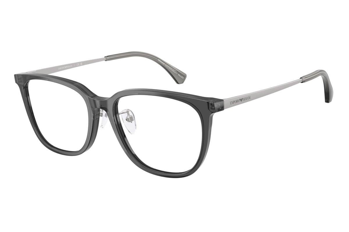 OCCHIALE DA VISTA UOMO | EMPORIO ARMANI EA 3284D - 5029 GRIGIO TRASPARENTE LUCIDO - CALIBRO 54