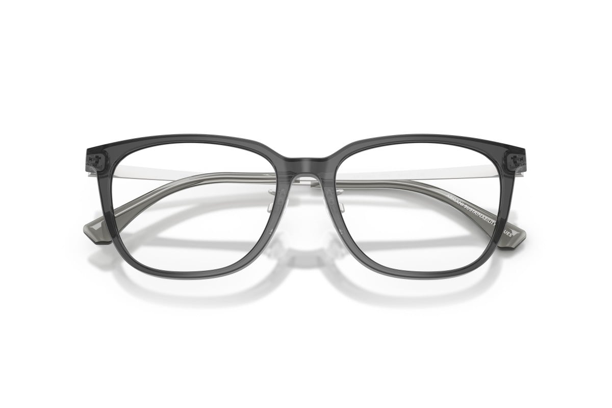 OCCHIALE DA VISTA UOMO | EMPORIO ARMANI EA 3284D - 5029 GRIGIO TRASPARENTE LUCIDO - CALIBRO 54