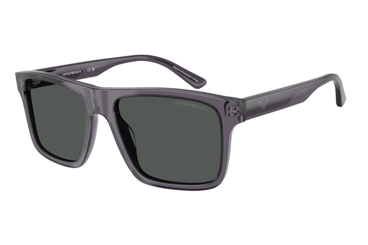 OCCHIALE DA SOLE UOMO | EMPORIO ARMANI EA 4232 - 610687 GRIGIO SCURO TRASPARENTE - CALIBRO 57