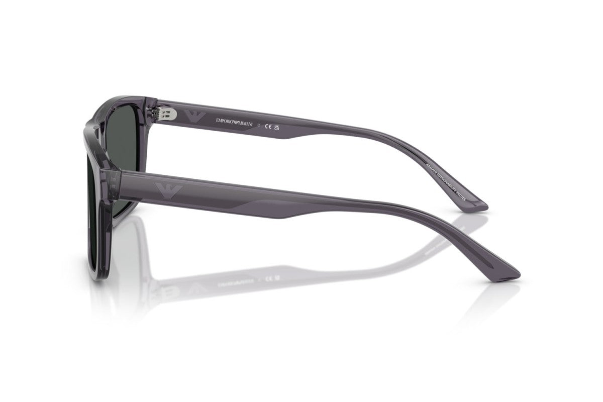 OCCHIALE DA SOLE UOMO | EMPORIO ARMANI EA 4232 - 610687 GRIGIO SCURO TRASPARENTE - CALIBRO 57