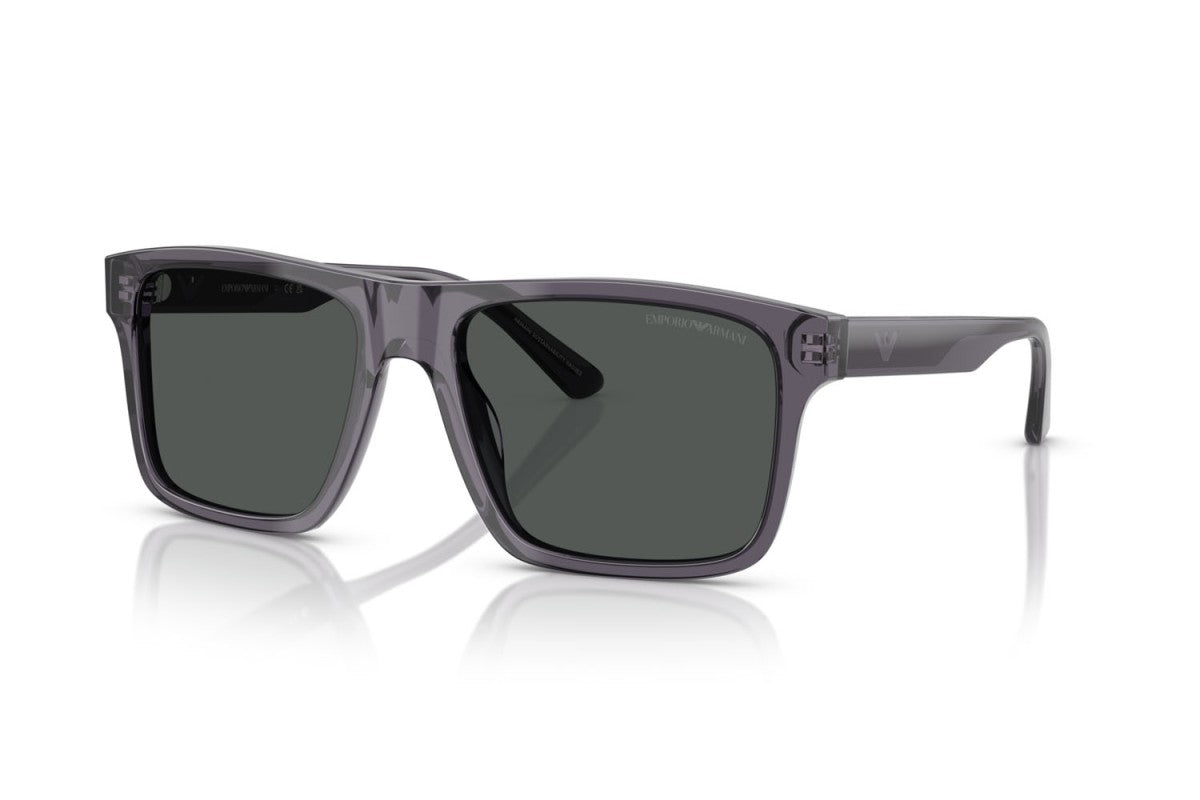 OCCHIALE DA SOLE UOMO | EMPORIO ARMANI EA 4232 - 610687 GRIGIO SCURO TRASPARENTE - CALIBRO 57