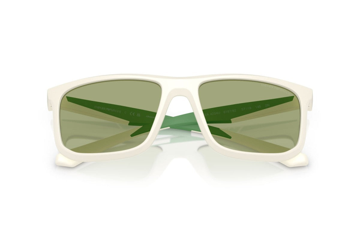 OCCHIALE DA SOLE UOMO | EMPORIO ARMANI EA 4234U - 618782 BIANCO OPACO - CALIBRO 57