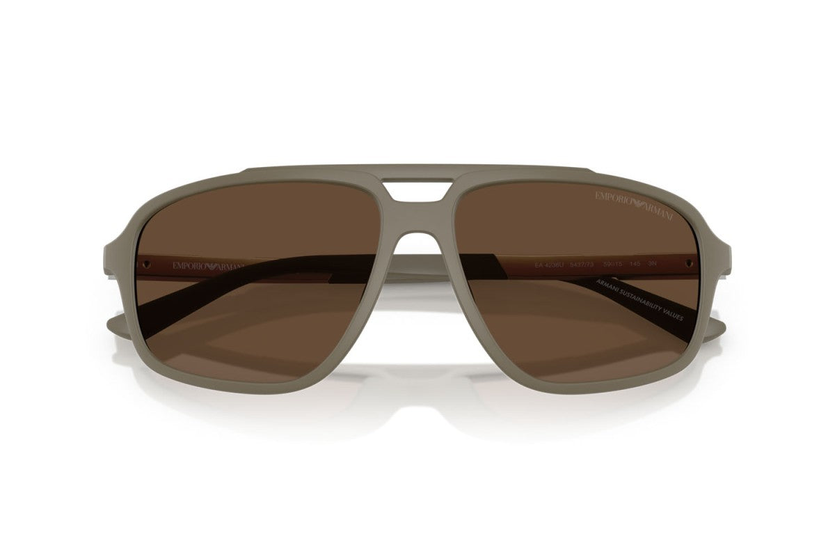 OCCHIALE DA SOLE UOMO | EMPORIO ARMANI EA 4236U - 543773 BEIGE OPACO - CALIBRO 59