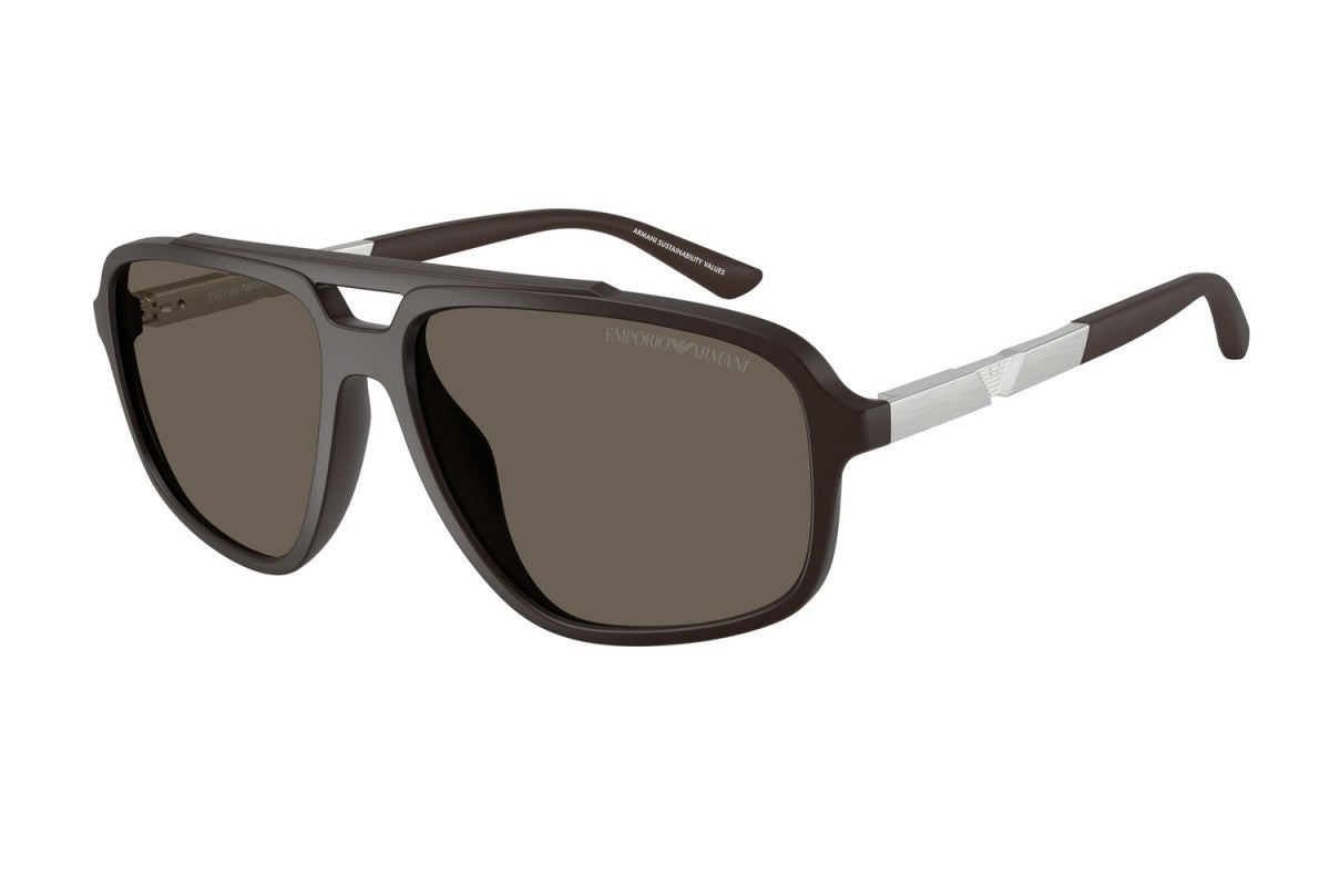 OCCHIALE DA SOLE UOMO | EMPORIO ARMANI EA 4236U - 6186/3 MARRONE SCURO - CALIBRO 59