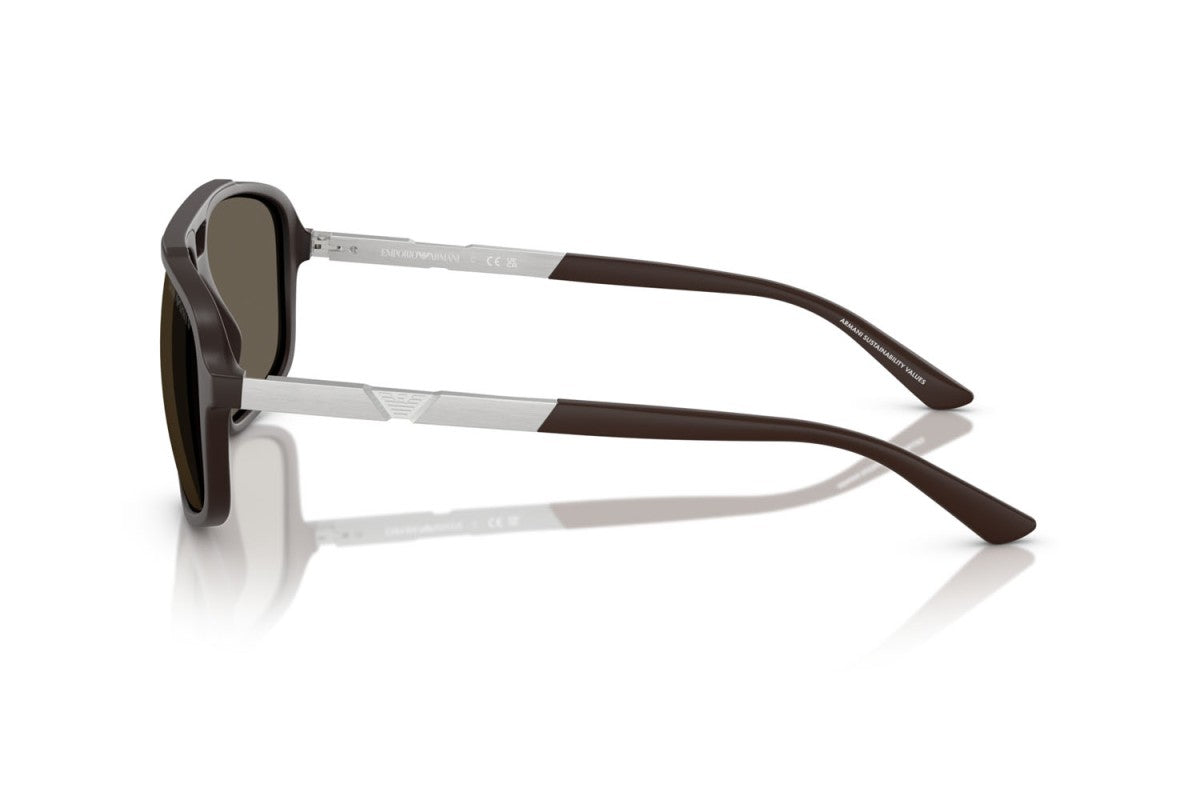 OCCHIALE DA SOLE UOMO | EMPORIO ARMANI EA 4236U - 6186/3 MARRONE SCURO - CALIBRO 59