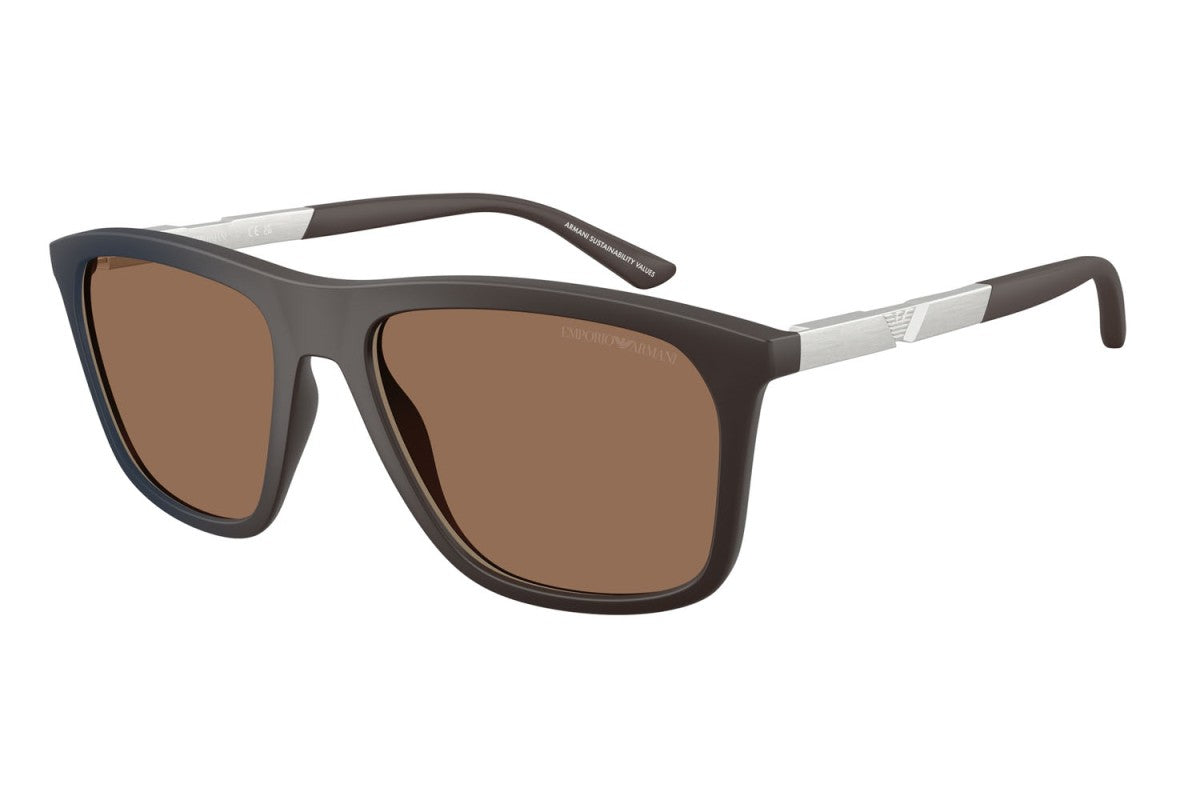 OCCHIALE DA SOLE UOMO | EMPORIO ARMANI EA 4237 - 6186EF MARRONE SCURO OPACO - CALIBRO 57