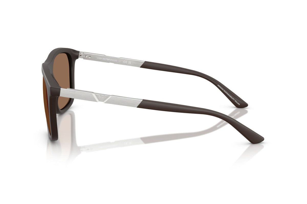 OCCHIALE DA SOLE UOMO | EMPORIO ARMANI EA 4237 - 6186EF MARRONE SCURO OPACO - CALIBRO 57