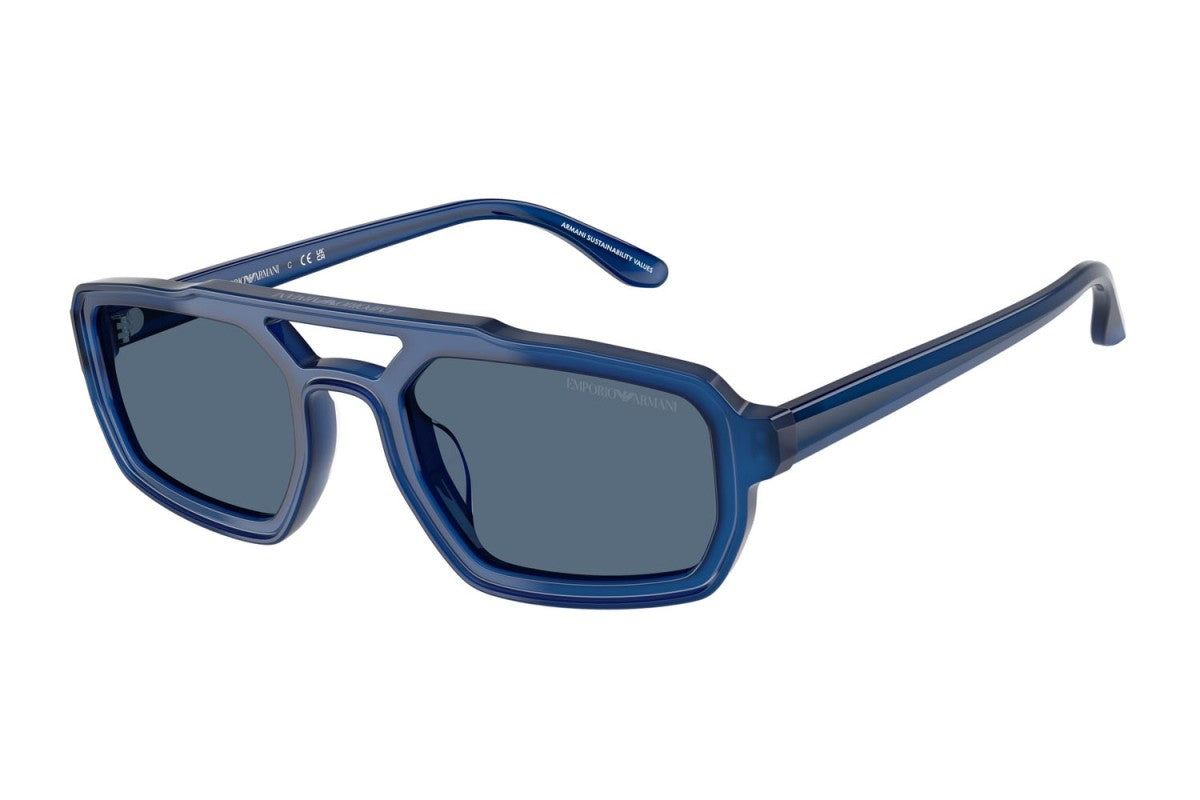 OCCHIALE DA SOLE UOMO | EMPORIO ARMANI EA 4240U - 620180 BLU OPALE LUCIDO - CALIBRO 53