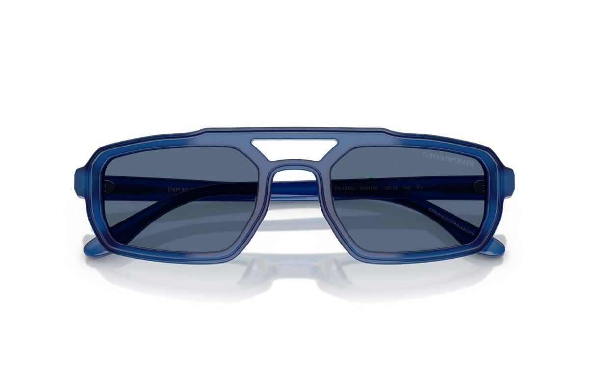 OCCHIALE DA SOLE UOMO | EMPORIO ARMANI EA 4240U - 620180 BLU OPALE LUCIDO - CALIBRO 53