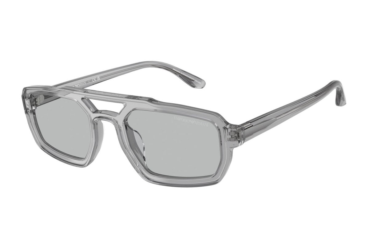 OCCHIALE DA SOLE UOMO | EMPORIO ARMANI EA 4240U - 620287 GRIGIO TRASPARENTE LUCIDO - CALIBRO 53