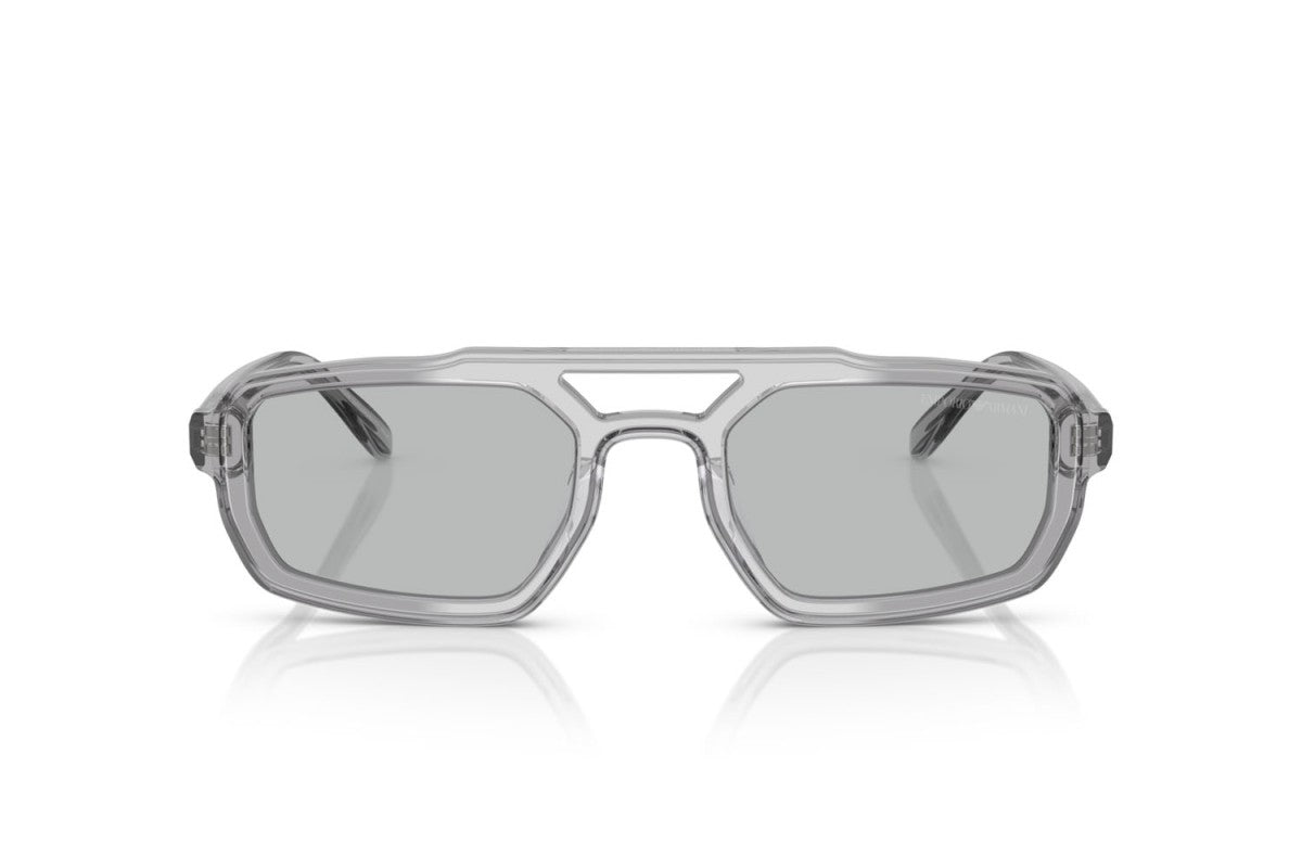 OCCHIALE DA SOLE UOMO | EMPORIO ARMANI EA 4240U - 620287 GRIGIO TRASPARENTE LUCIDO - CALIBRO 53