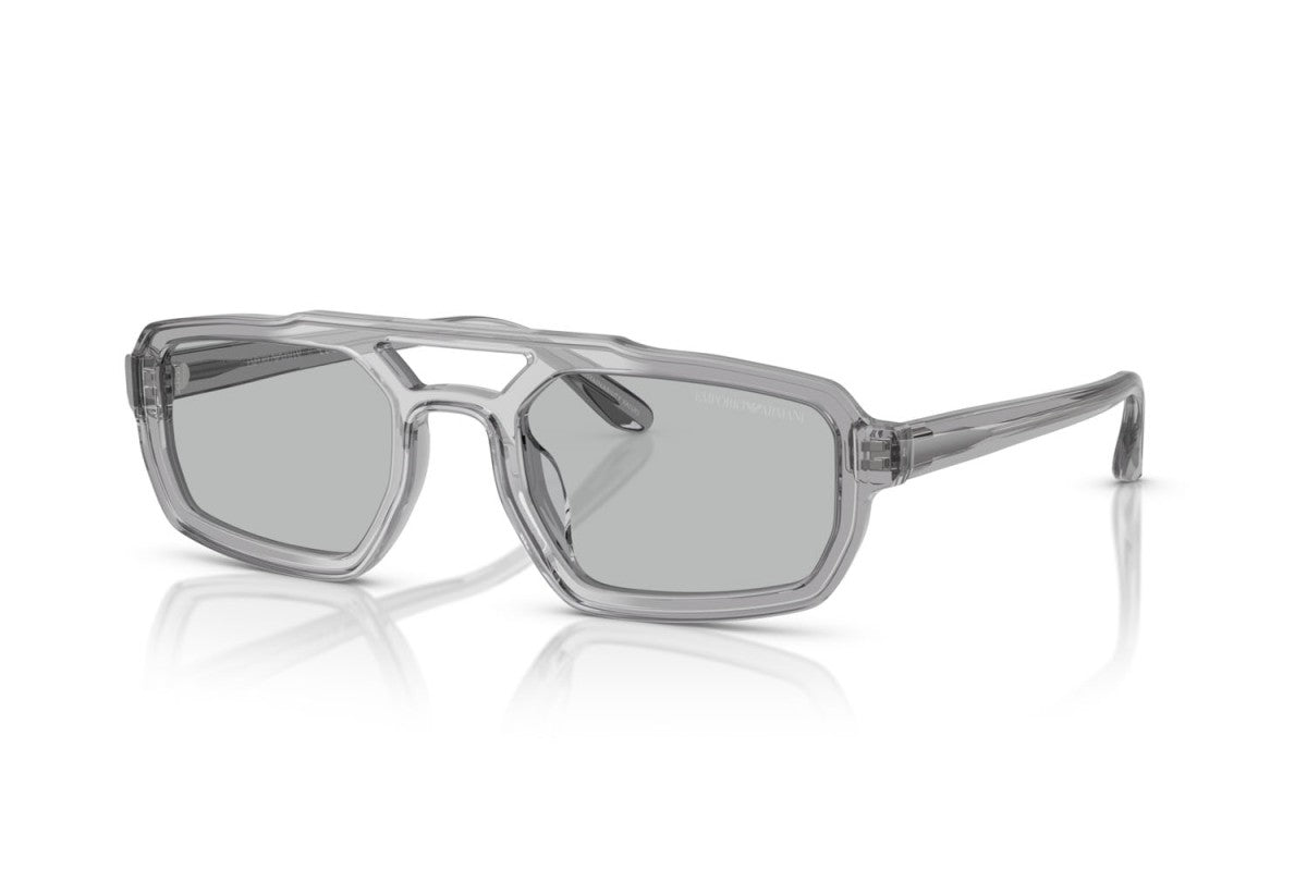 OCCHIALE DA SOLE UOMO | EMPORIO ARMANI EA 4240U - 620287 GRIGIO TRASPARENTE LUCIDO - CALIBRO 53