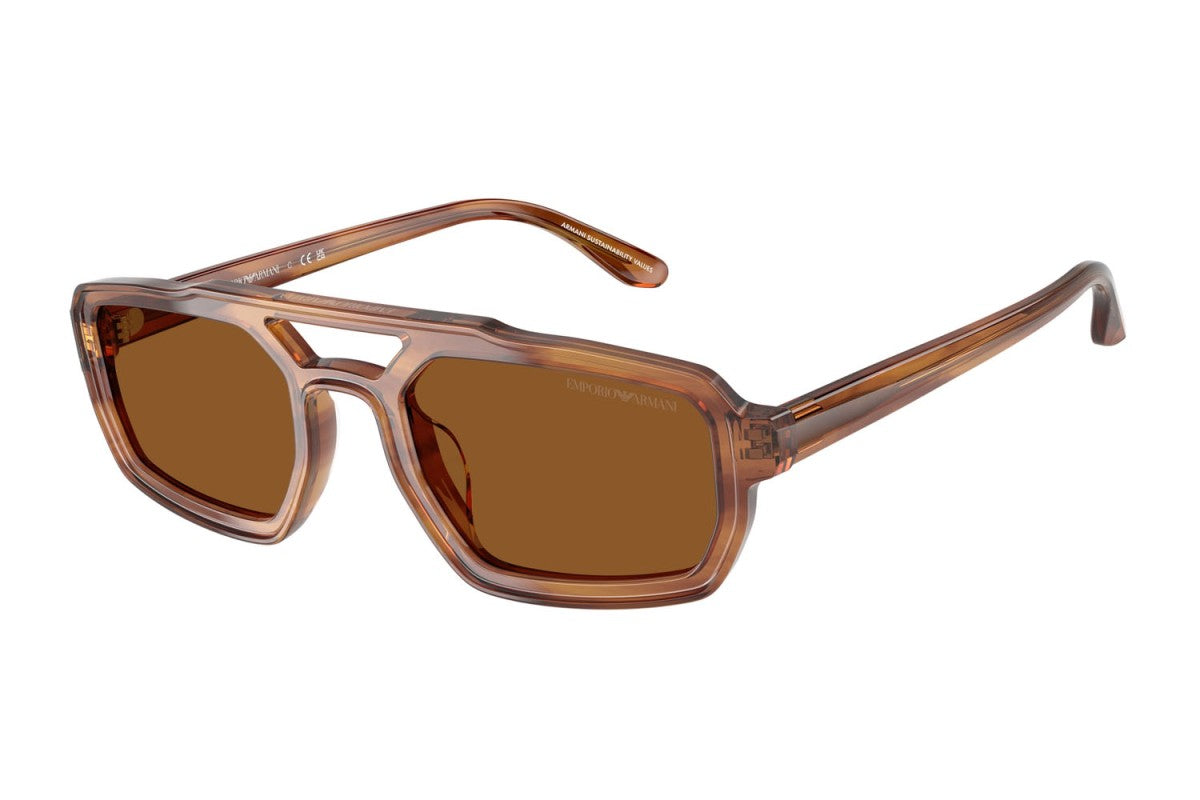OCCHIALE DA SOLE UOMO | EMPORIO ARMANI EA 4240U - 620373 MARRONE AVANA LUCIDO - CALIBRO 53