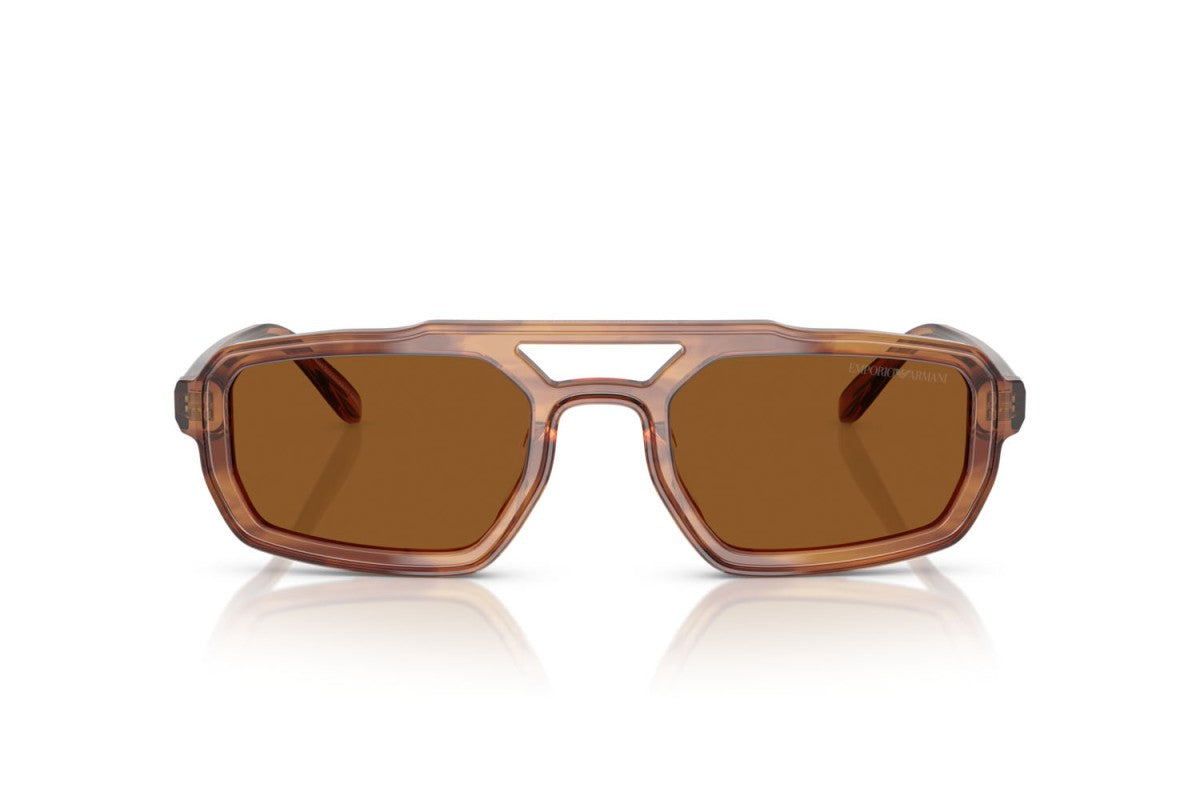 OCCHIALE DA SOLE UOMO | EMPORIO ARMANI EA 4240U - 620373 MARRONE AVANA LUCIDO - CALIBRO 53