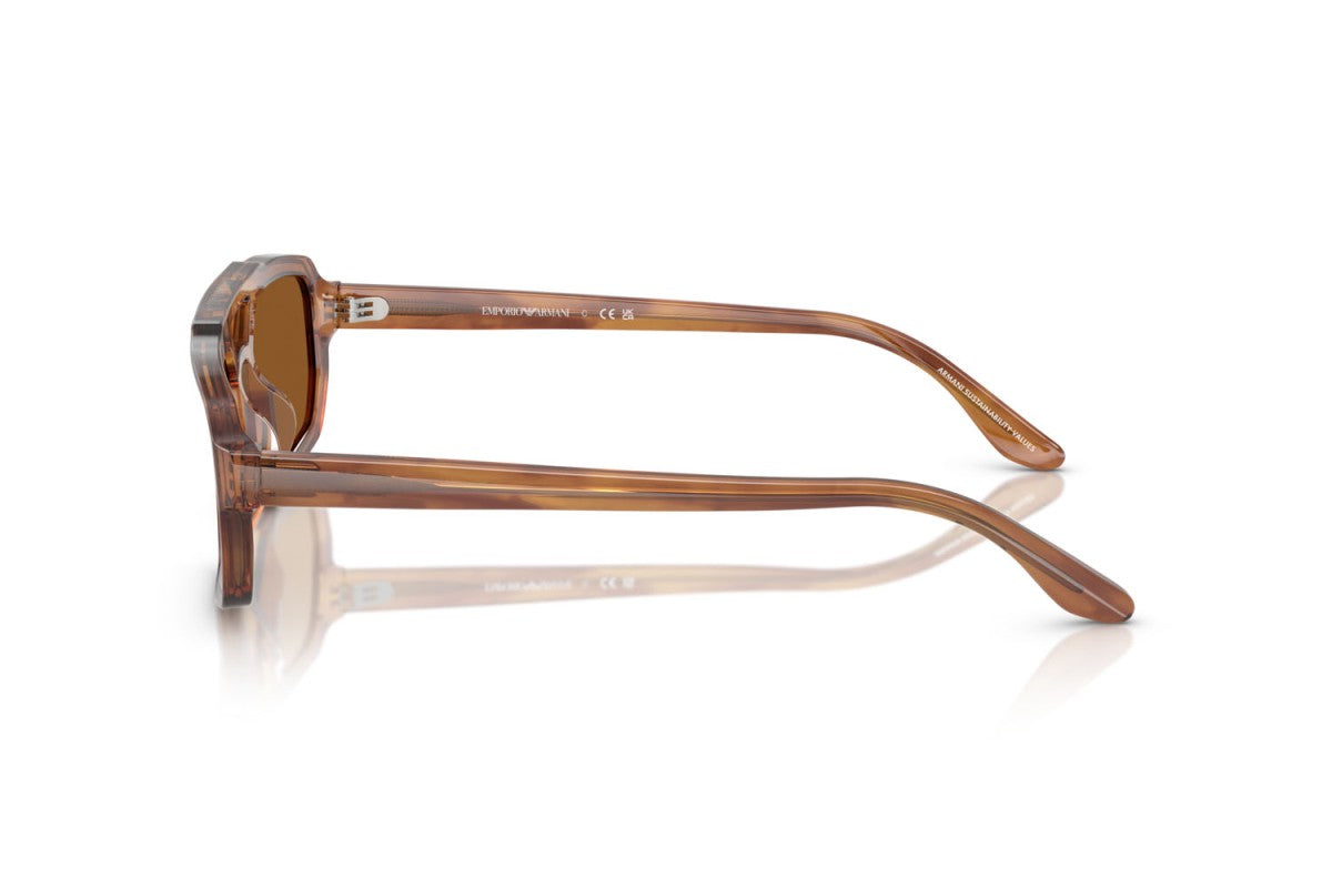 OCCHIALE DA SOLE UOMO | EMPORIO ARMANI EA 4240U - 620373 MARRONE AVANA LUCIDO - CALIBRO 53