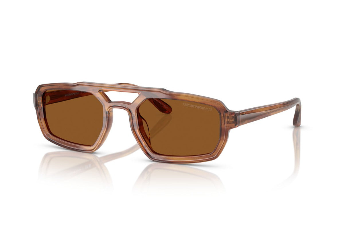 OCCHIALE DA SOLE UOMO | EMPORIO ARMANI EA 4240U - 620373 MARRONE AVANA LUCIDO - CALIBRO 53