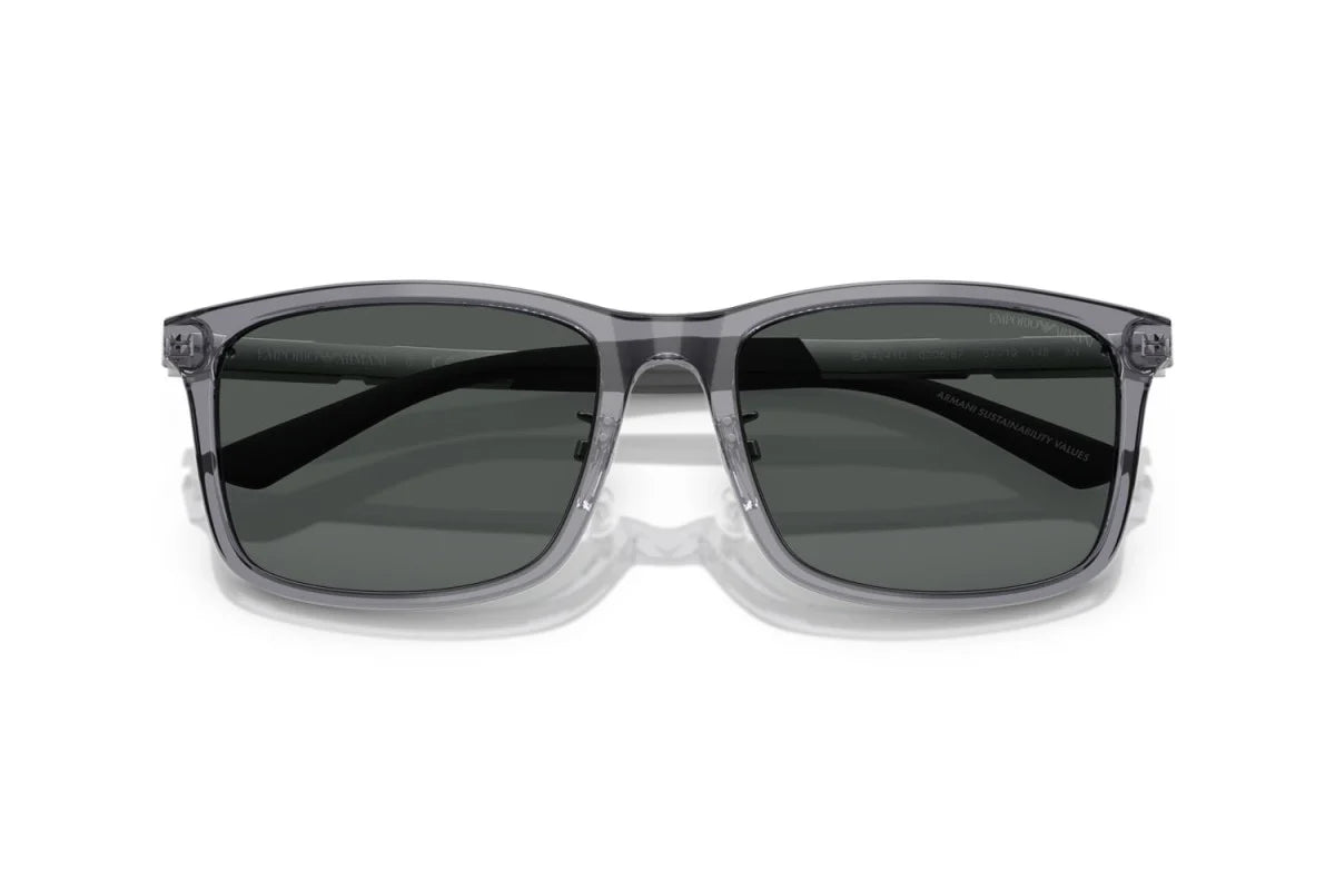 OCCHIALE DA SOLE UOMO | EMPORIO ARMANI EA 4241D - 620687 GRIGIO TRASPARENTE LUCIDO - CALIBRO 57