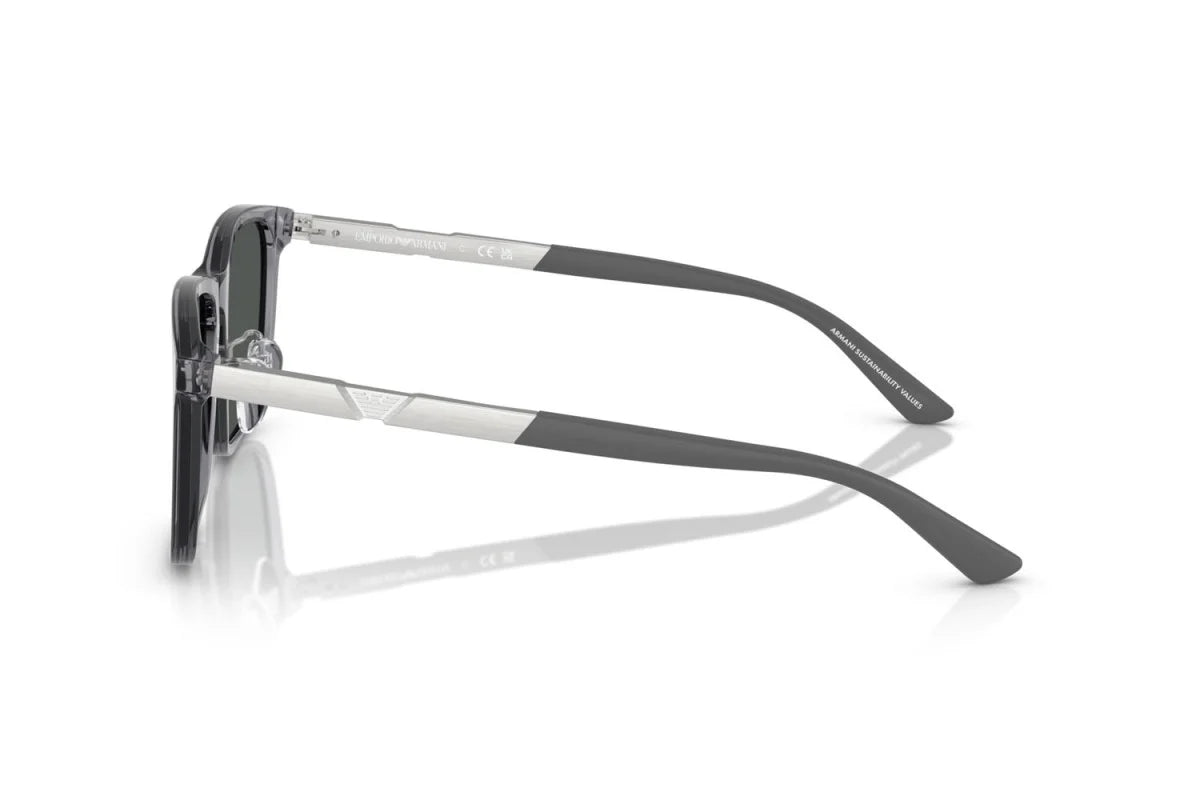 OCCHIALE DA SOLE UOMO | EMPORIO ARMANI EA 4241D - 620687 GRIGIO TRASPARENTE LUCIDO - CALIBRO 57