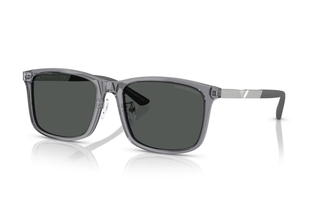 OCCHIALE DA SOLE UOMO | EMPORIO ARMANI EA 4241D - 620687 GRIGIO TRASPARENTE LUCIDO - CALIBRO 57