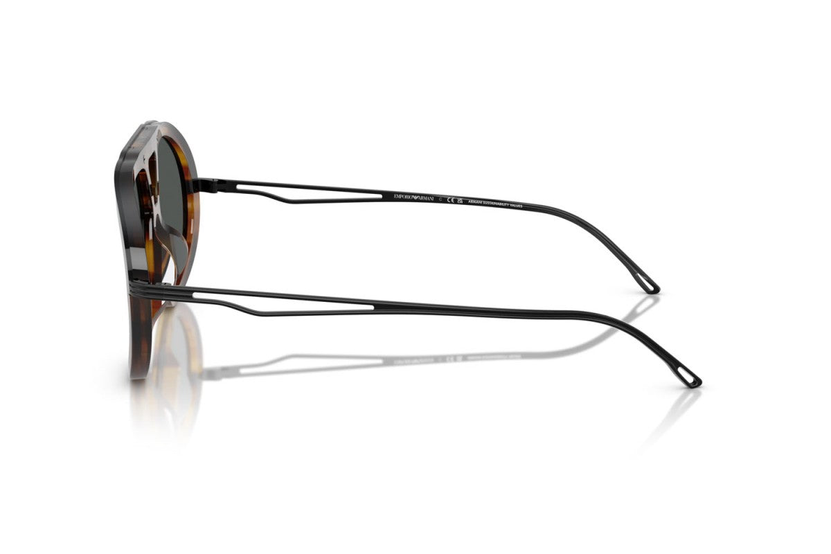 OCCHIALE DA SOLE UOMO | EMPORIO ARMANI EA 4242U - 621287 MARRONE STRIATO LUCIDO - CALIBRO 56