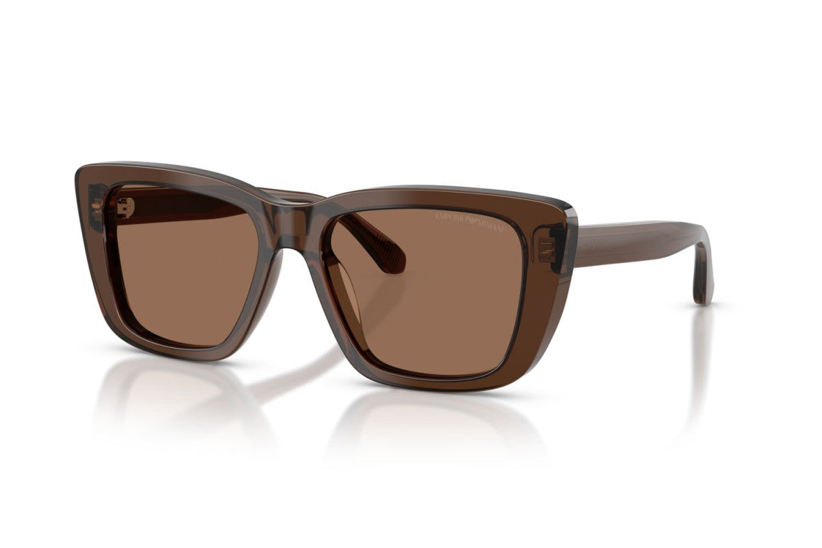 OCCHIALE DA SOLE DONNA | EMPORIO ARMANI EA 4246U - 625173 MARRONE TRASPARENTE LUCIDO - CALIBRO 54