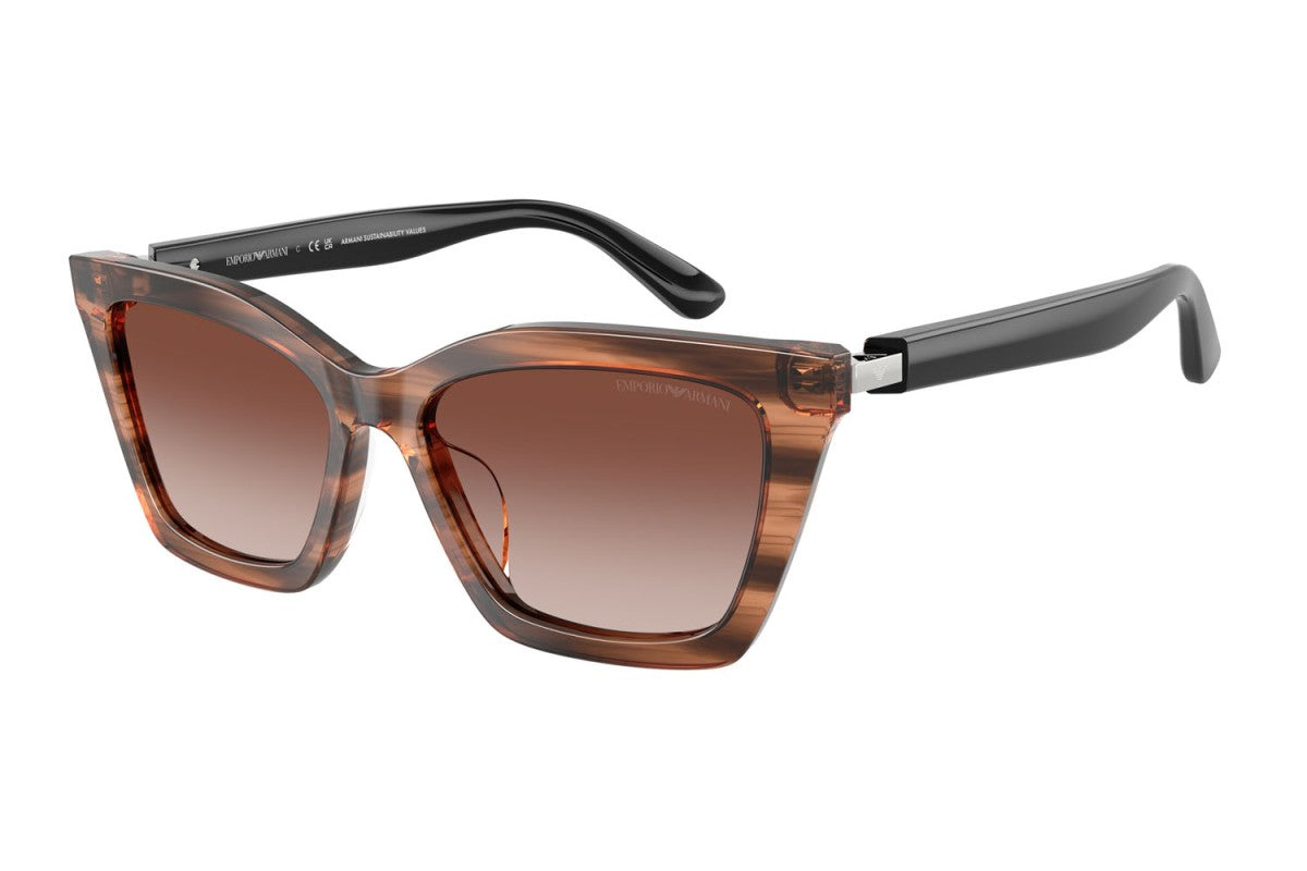 OCCHIALE DA SOLE DONNA | EMPORIO ARMANI EA 4250U - 626613 MARRONE STRIATO LUCIDO - CALIBRO 54