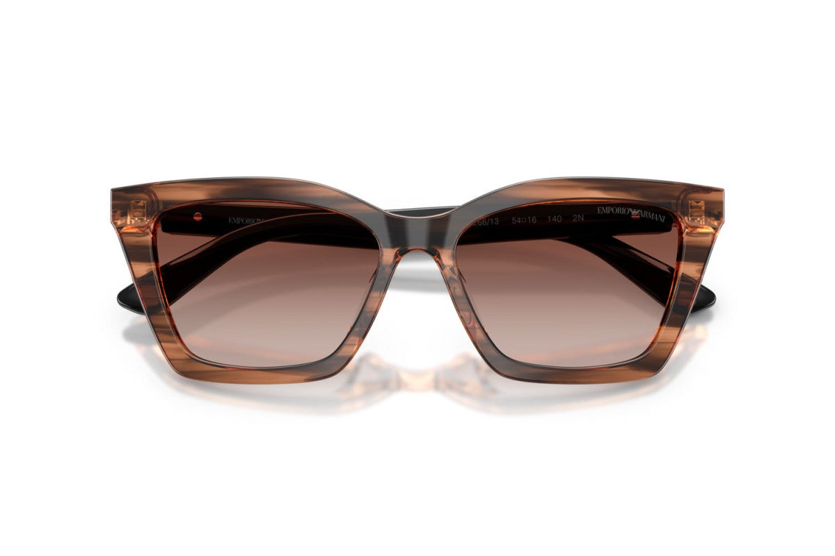 OCCHIALE DA SOLE DONNA | EMPORIO ARMANI EA 4250U - 626613 MARRONE STRIATO LUCIDO - CALIBRO 54