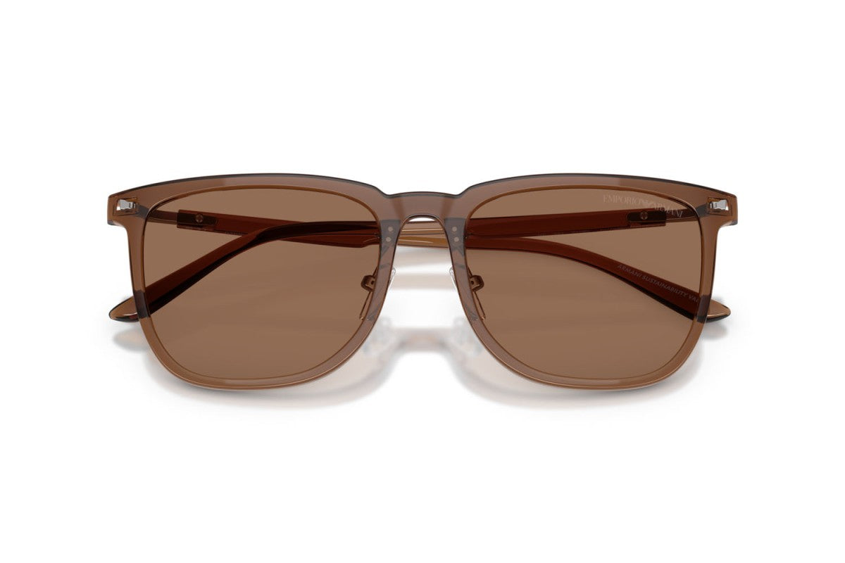 OCCHIALE DA SOLE UNISEX | EMPORIO ARMANI EA 4255D - 628273 MARRONE TRASPARENTE LUCID - CALIBRO 56