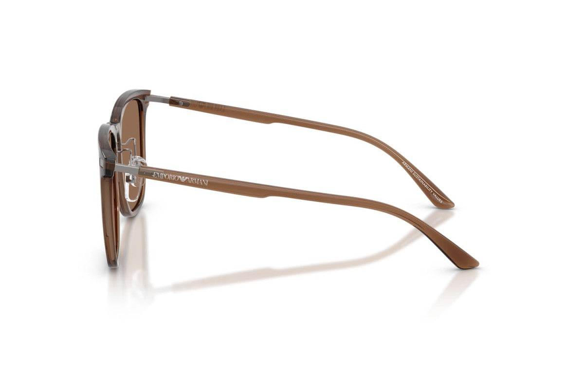 OCCHIALE DA SOLE UNISEX | EMPORIO ARMANI EA 4255D - 628273 MARRONE TRASPARENTE LUCID - CALIBRO 56