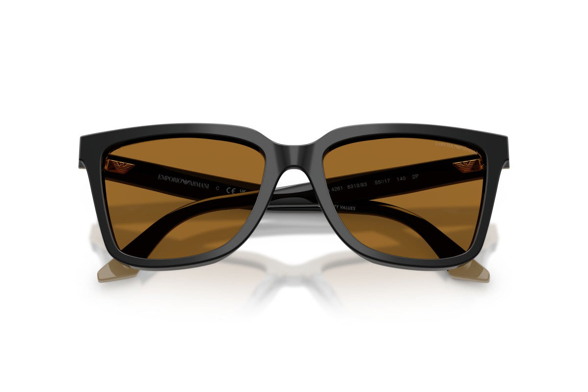 OCCHIALE DA SOLE DONNA | EMPORIO ARMANI EA 4261 - 631383 NERO/BEIGE - CALIBRO 55
