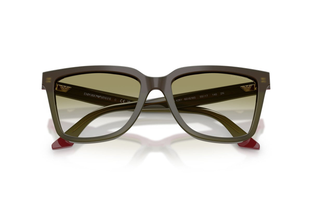 OCCHIALE DA SOLE DONNA | EMPORIO ARMANI EA 4261 - 6316W0 VERDE OPALE/BORDEAUX - CALIBRO 55