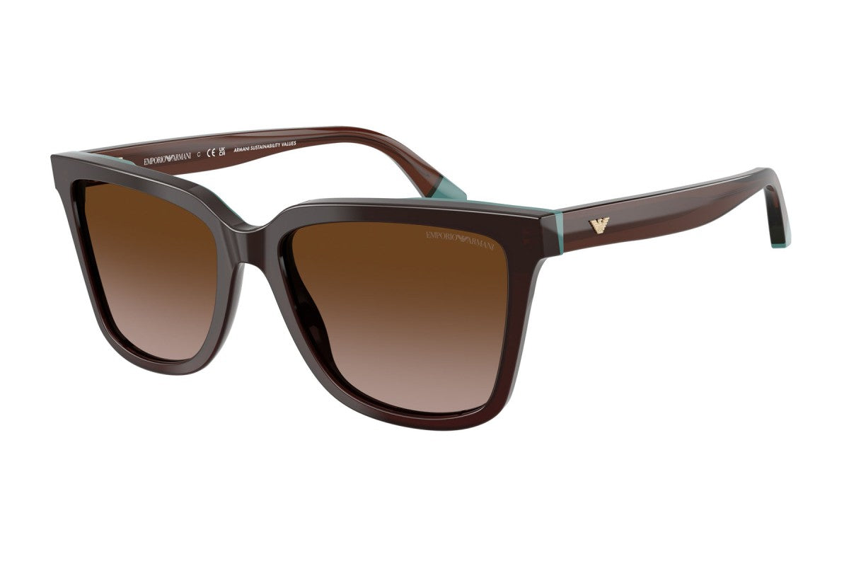 OCCHIALE DA SOLE DONNA | EMPORIO ARMANI EA 4261 - 631813 MARRONE/VERDE ACQUA TRASPARENTE - CALIBRO 55