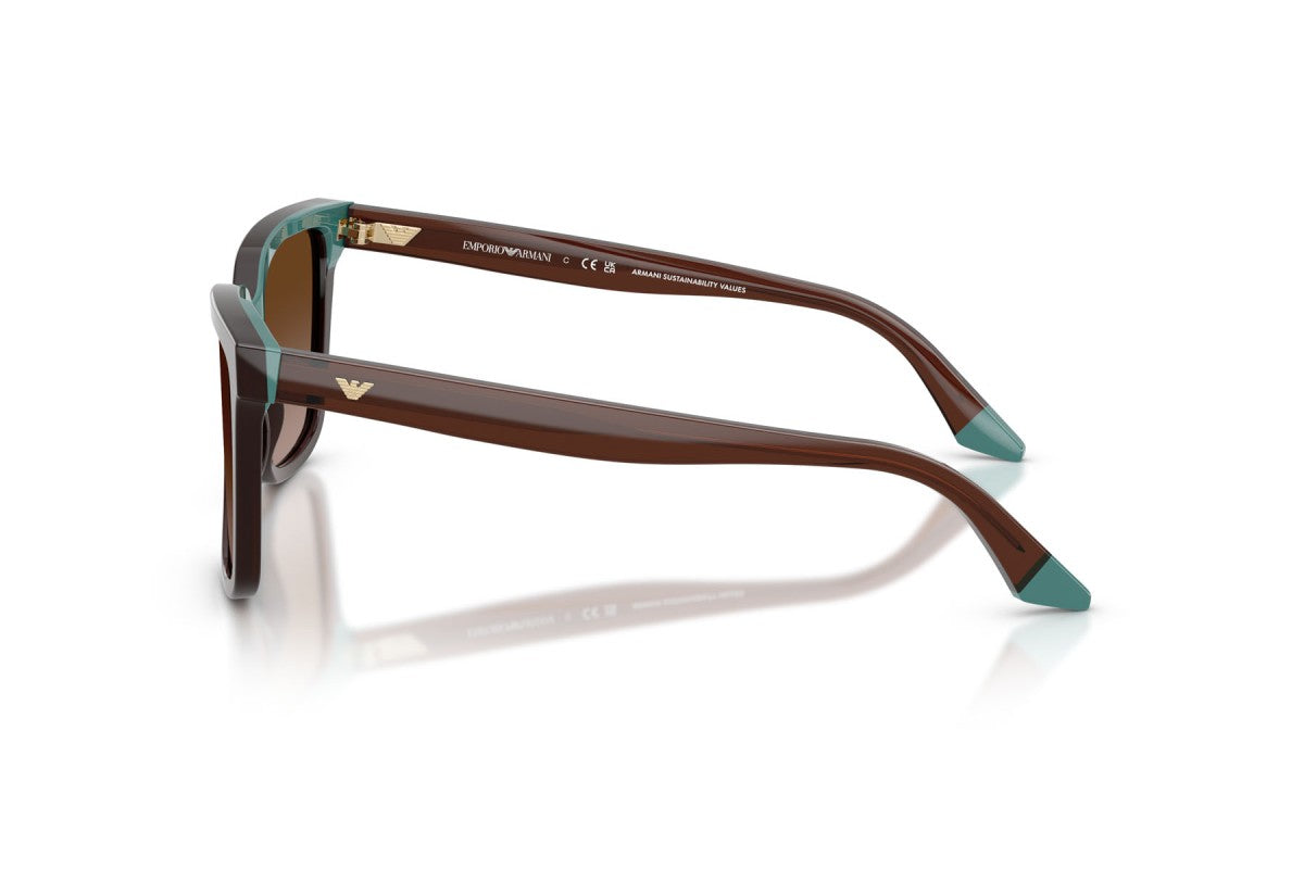 OCCHIALE DA SOLE DONNA | EMPORIO ARMANI EA 4261 - 631813 MARRONE/VERDE ACQUA TRASPARENTE - CALIBRO 55