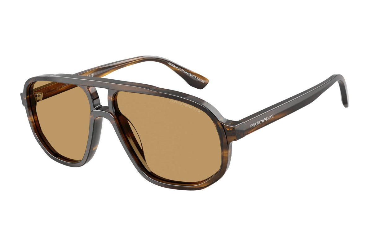 OCCHIALE DA SOLE UOMO | EMPORIO ARMANI EA 4263U - 632673 VERDE SCURO STRIATO - CALIBRO 57