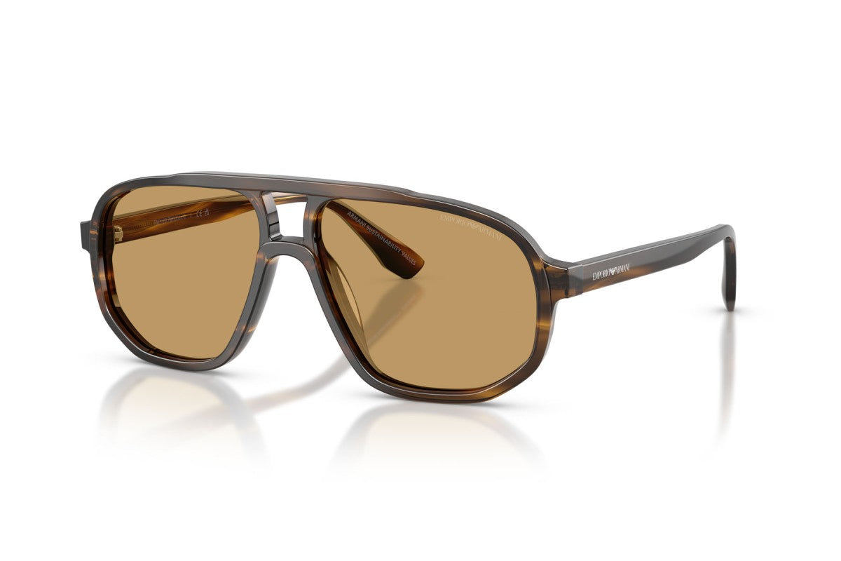 OCCHIALE DA SOLE UOMO | EMPORIO ARMANI EA 4263U - 632673 VERDE SCURO STRIATO - CALIBRO 57
