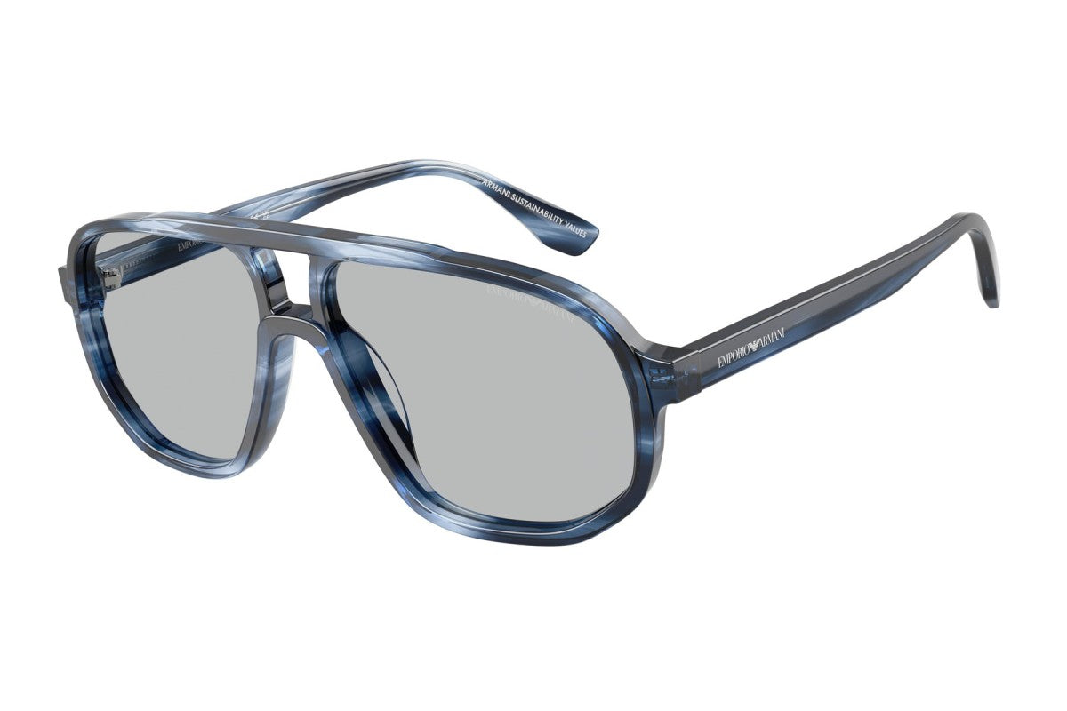 OCCHIALE DA SOLE UOMO | EMPORIO ARMANI EA 4263U - 632787 BLU SCURO A STRISCE - CALIBRO 57