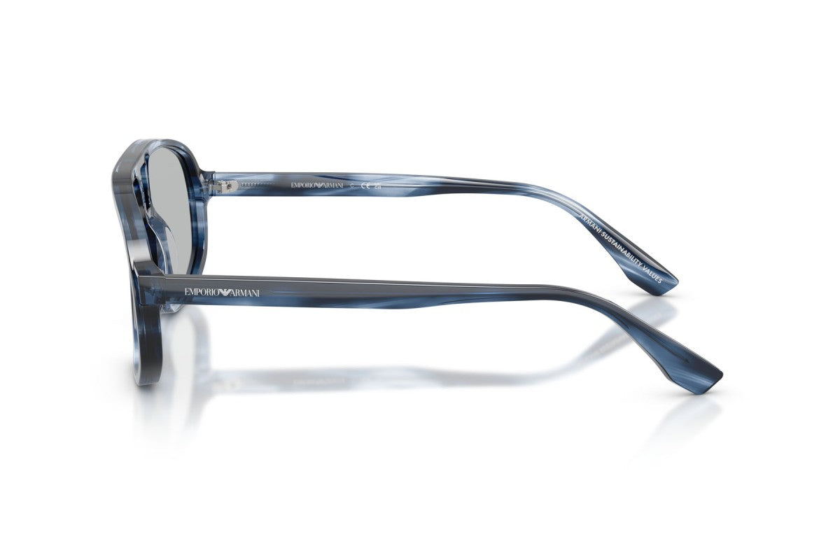 OCCHIALE DA SOLE UOMO | EMPORIO ARMANI EA 4263U - 632787 BLU SCURO A STRISCE - CALIBRO 57