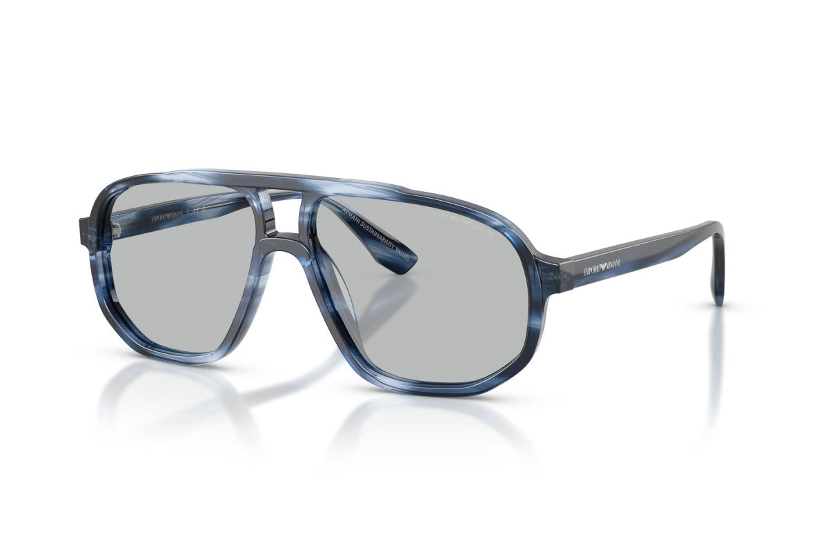 OCCHIALE DA SOLE UOMO | EMPORIO ARMANI EA 4263U - 632787 BLU SCURO A STRISCE - CALIBRO 57