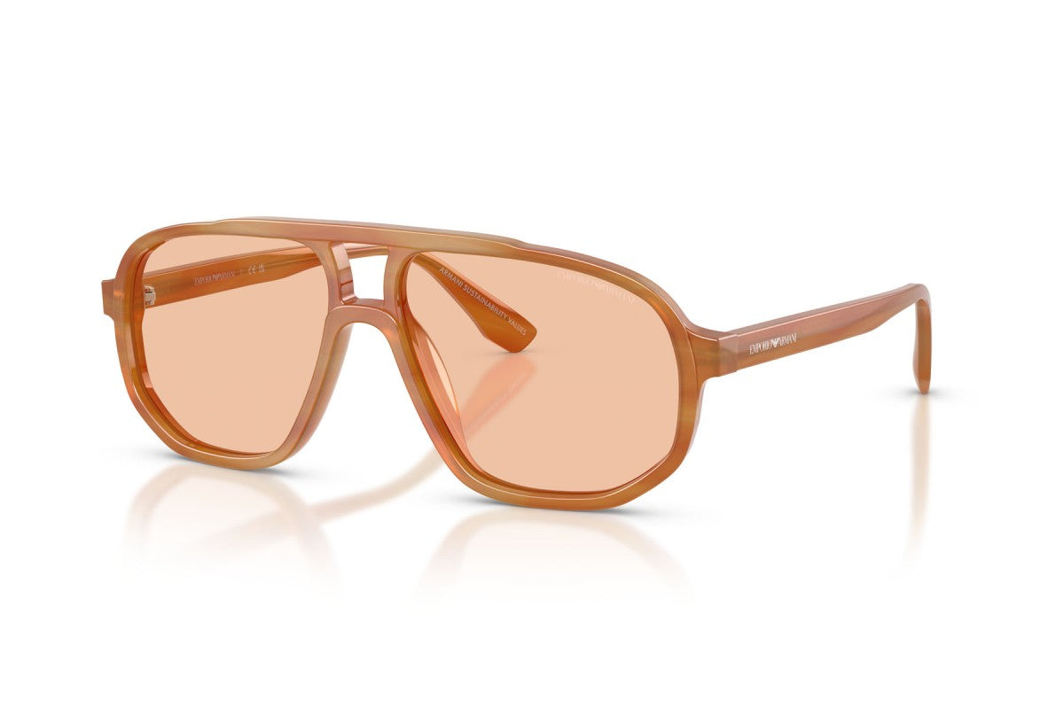 OCCHIALE DA SOLE UOMO | EMPORIO ARMANI EA 4263U - 632873 MARRONE CHIARO STRIATO - CALIBRO 57