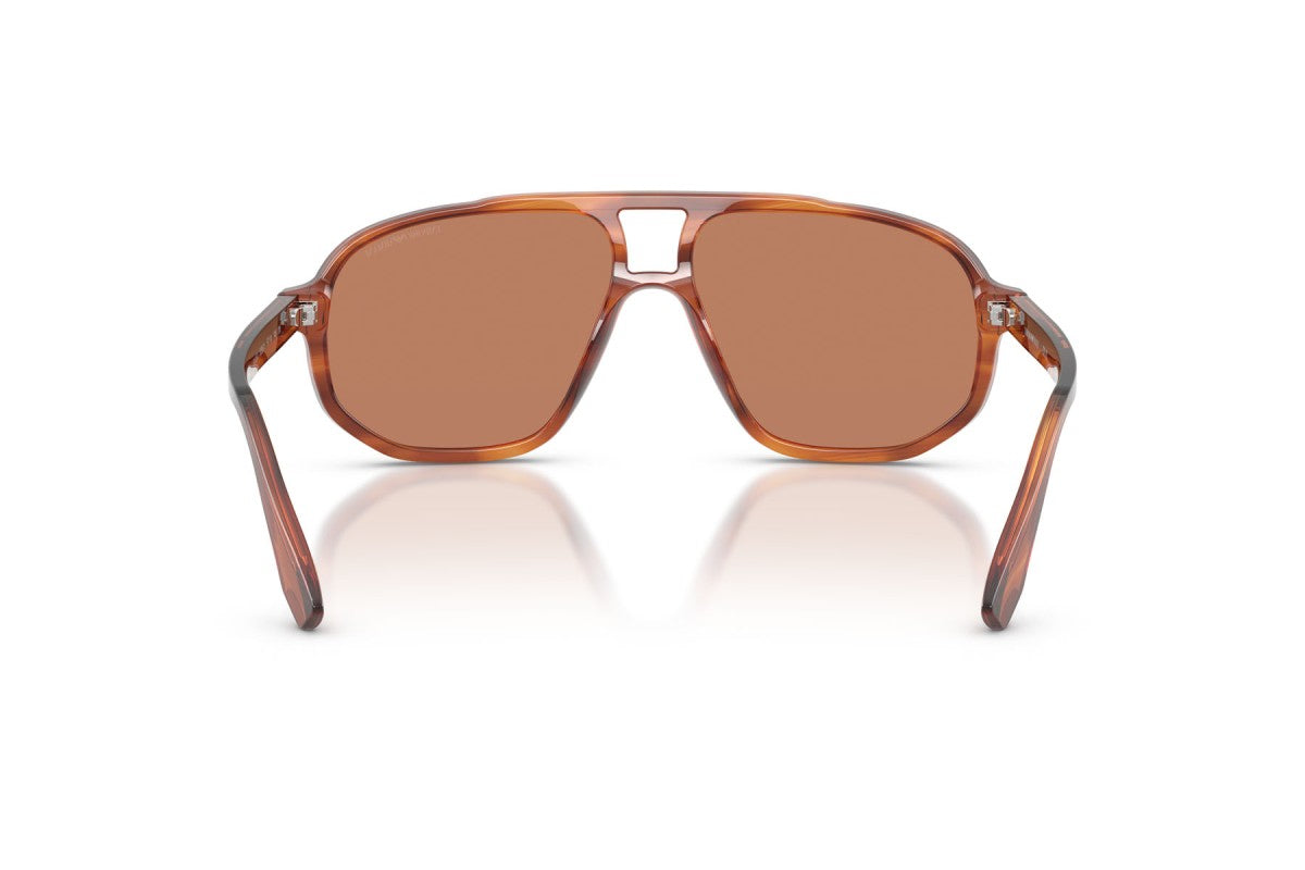 OCCHIALE DA SOLE UOMO | EMPORIO ARMANI EA 4263U - 632973 MARRONE SCURO STRIATO - CALIBRO 57