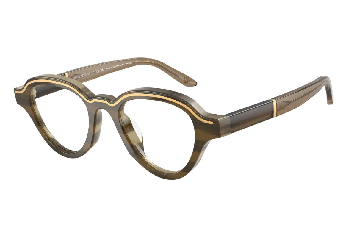 OCCHIALE DA SOLE UOMO | EMPORIO ARMANI EA 4264U - 63381W MARRONE SU BEIGE STRIATO - CALIBRO 47