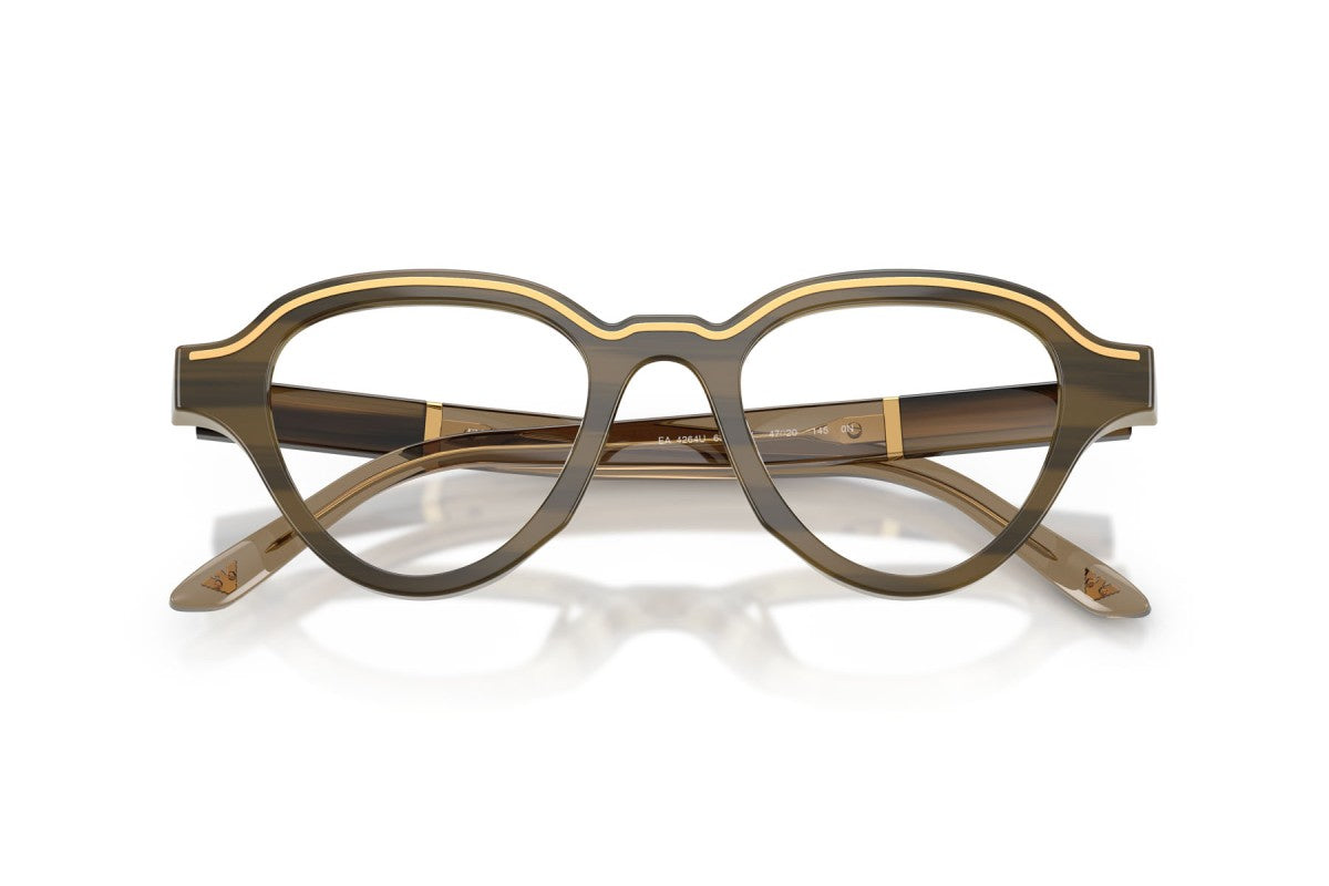 OCCHIALE DA SOLE UOMO | EMPORIO ARMANI EA 4264U - 63381W MARRONE SU BEIGE STRIATO - CALIBRO 47