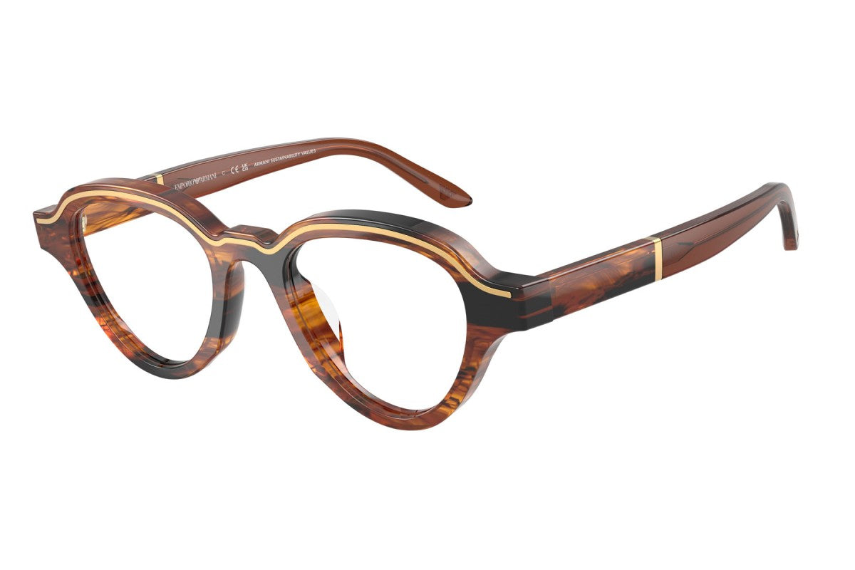 OCCHIALE DA SOLE UOMO | EMPORIO ARMANI EA 4264U - 63391W MARRONE SCURO STRIATO - CALIBRO 47