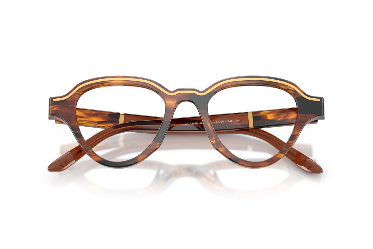 OCCHIALE DA SOLE UOMO | EMPORIO ARMANI EA 4264U - 63391W MARRONE SCURO STRIATO - CALIBRO 47