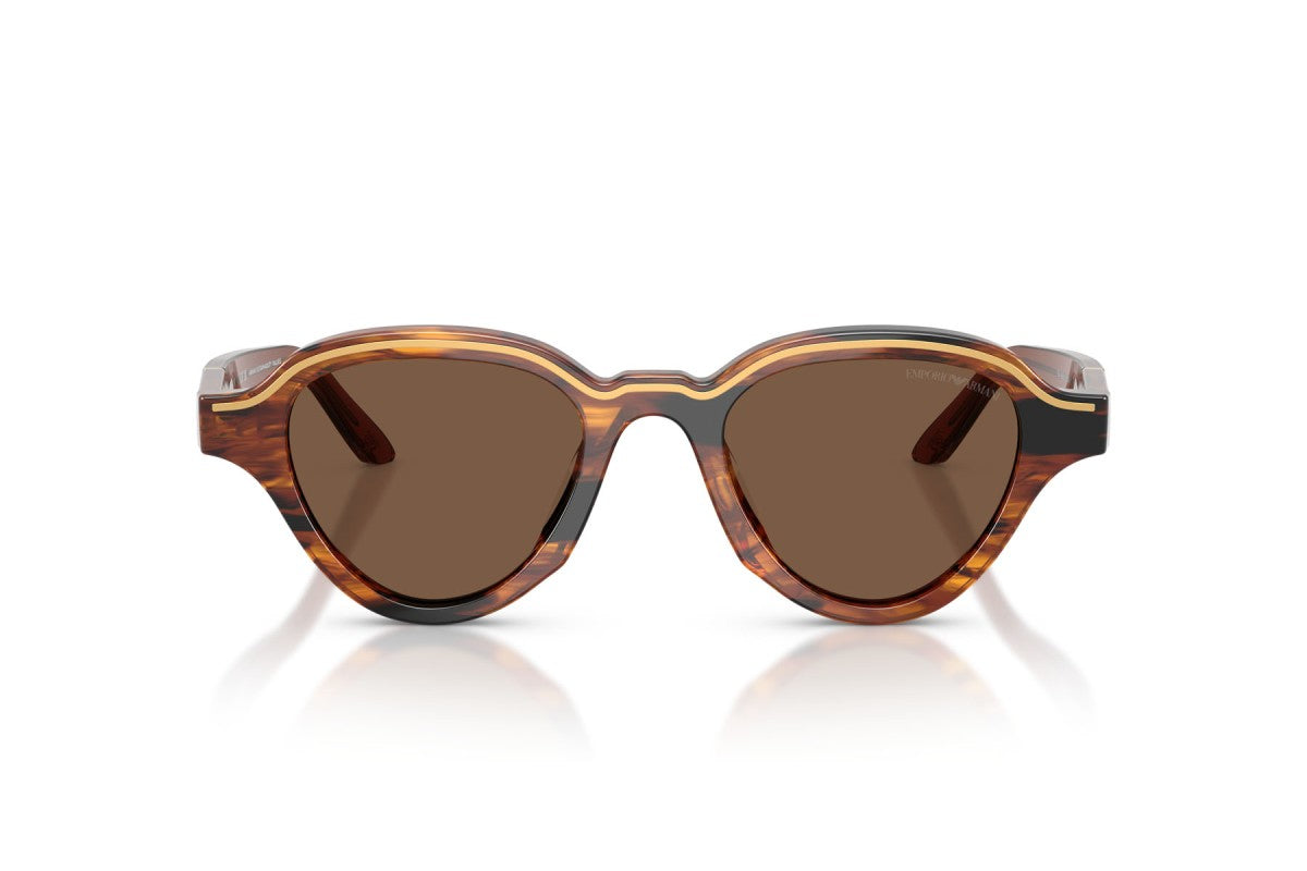 OCCHIALE DA SOLE UOMO | EMPORIO ARMANI EA 4264U - 33973 MARRONE SCURO STRIATO - CALIBRO 47